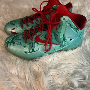 Green Nike Lebron 11 Christmas edition Size 12